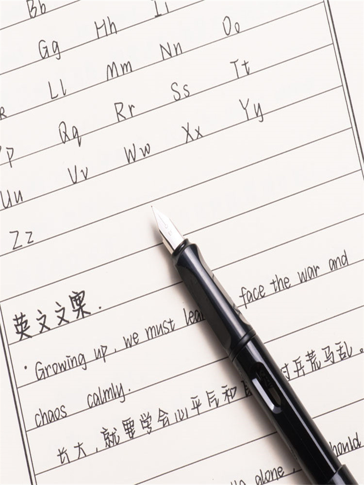 字帖女生挽鸢体英文手写字体漂亮练字中英硬笔网红行书特价现货秒