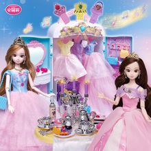 安丽莉梦幻公主音乐衣橱玩具女孩换装仿真洋娃娃过家家套装66135
