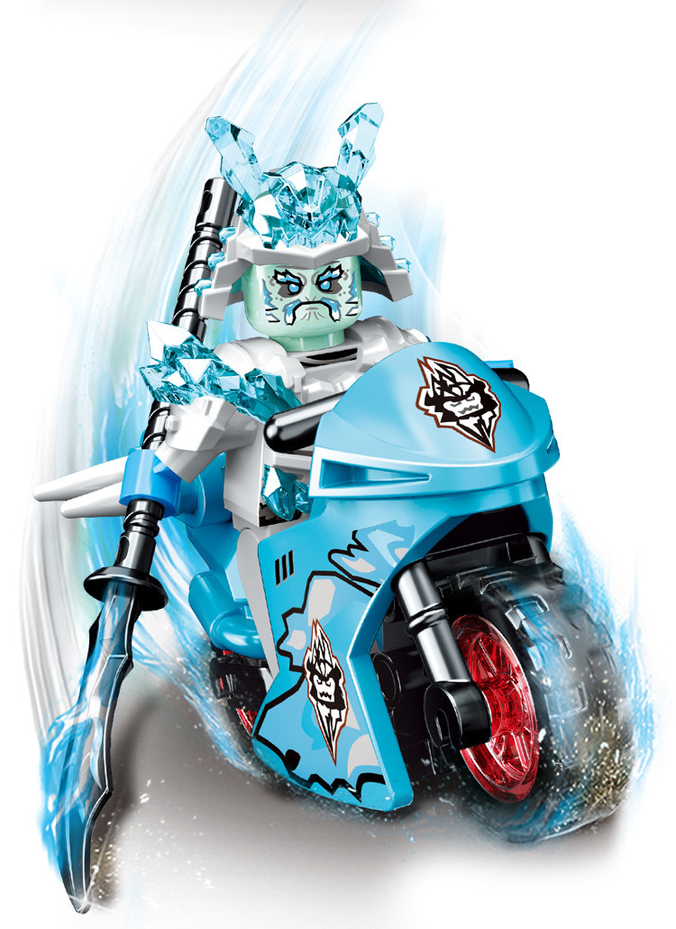 国酷61015幻影忍者摩托车系列8款外贸爆款儿童益智拼装积木玩具