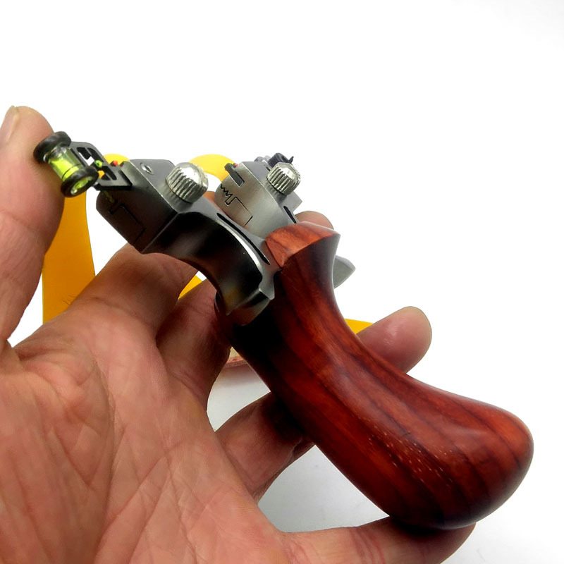 追龙弹弓红外线激光线切割扁皮筋弹弓实木手柄弹射器射击追龙弹弓