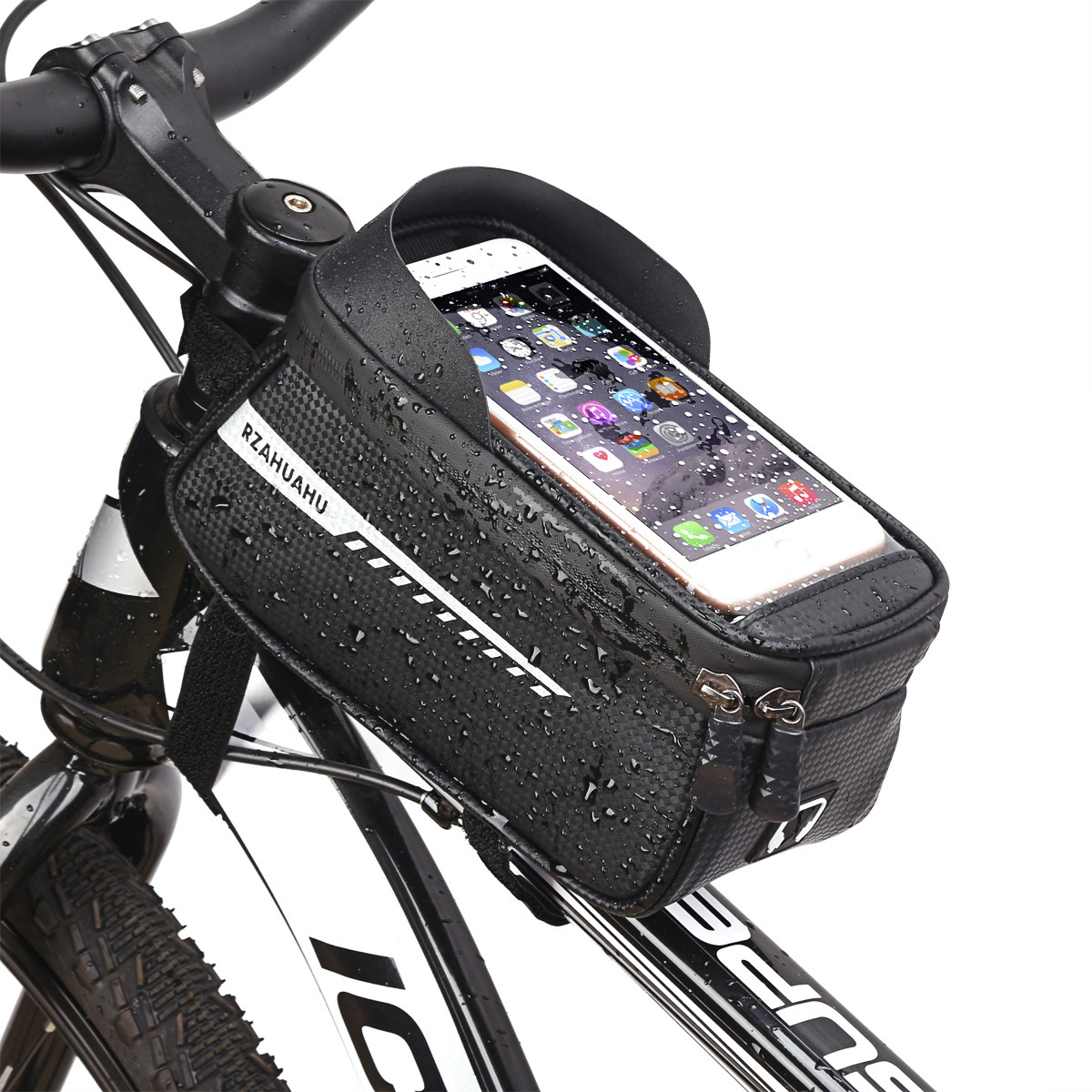 Bicycle Front Beam Bag Mountain Bike Mobile Phone Touch Screen Water-Proof Bag Saddle Bag Bicycle Bags Upper Tube Bag Cycling Fixture