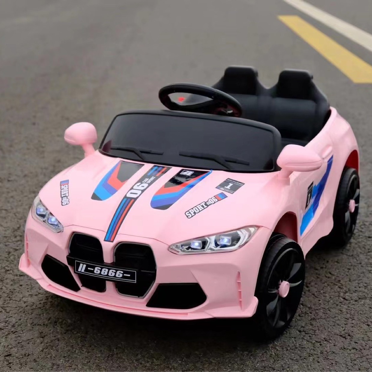 儿童电动车后面可站大人汽车四轮玩具车可坐人遥控车宝宝小孩车子