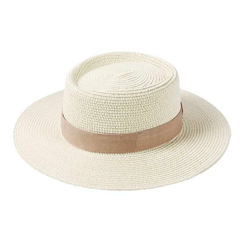 New Straw Hat Summer Outdoor Travel Sun Shade Breathable Top Hat Simple Fashion Panama Hat British Hat