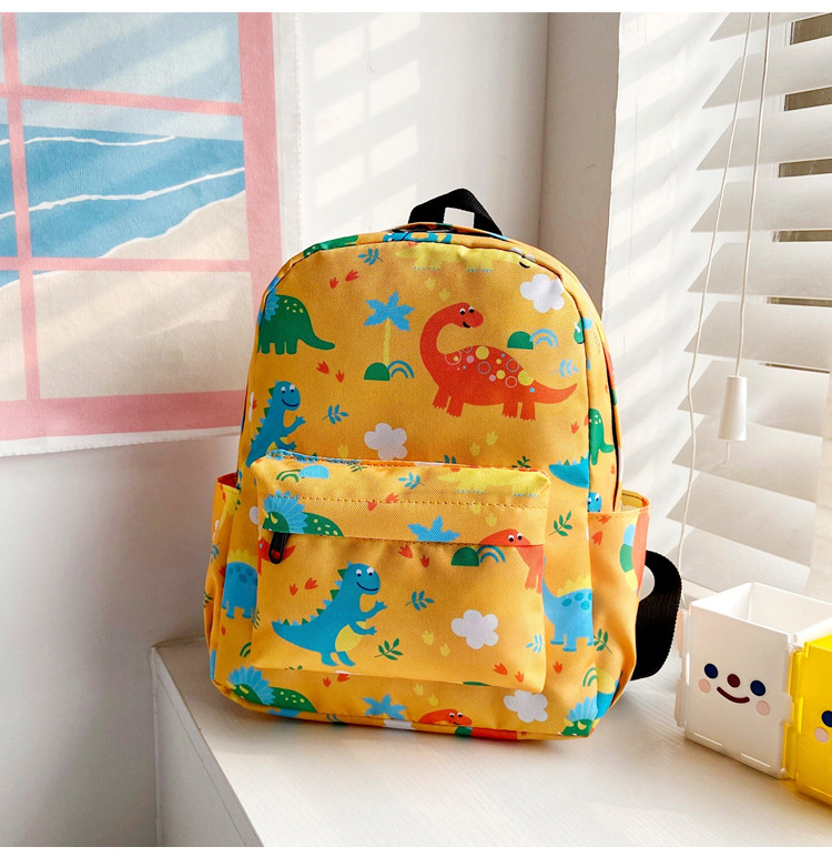 Cartoon Cute Children's Backpack 2023 Korean Style Little Dinosaur Kindergarten Backpack Simple Western Style Children's Bag