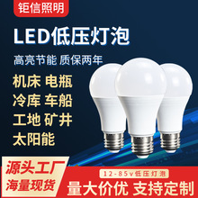 led球泡灯E27螺口低压灯泡直流DC12v24v36伏交流AC85v机床矿井用