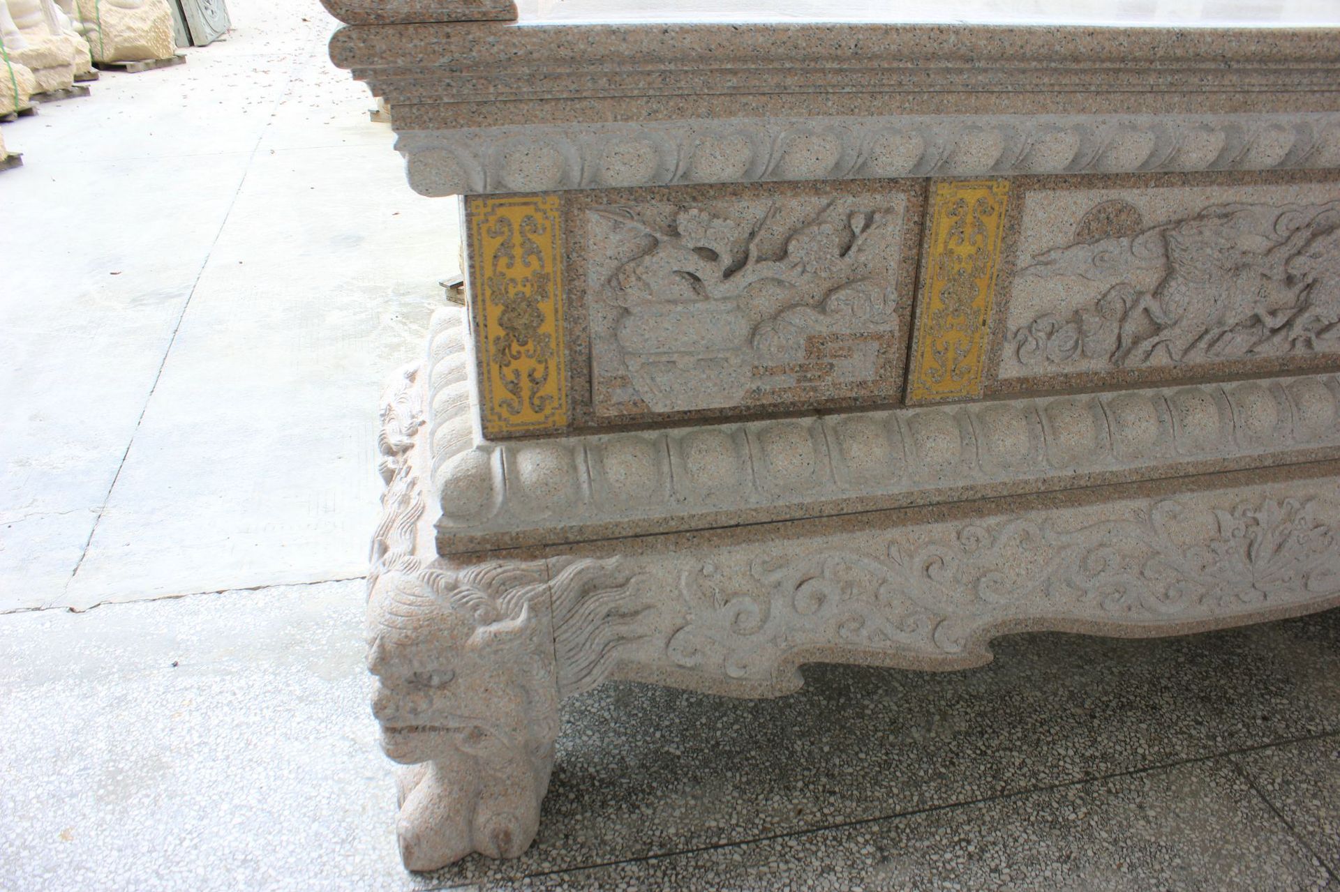 八仙佛桌供桌案台青石仿古古建 永定红石材祭祀供桌烧香石桌定做