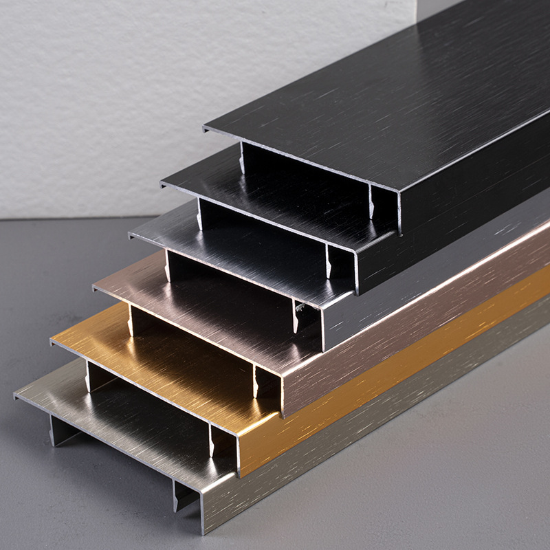 铝合金踢脚线装修工程款直角卡扣式金属地脚线装饰线条地脚线批发