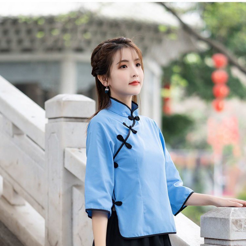 民国学生装女五四青年装民国风舞台合唱表演服中山装班服写真服装