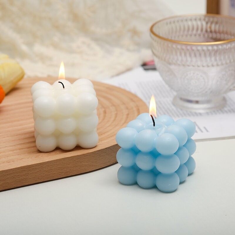 Rubik's Cube Aromatherapy Candle Wholesale Birthday Gift Ins Creative Decoration Diy Shooting Props Rubik's Cube Candle Set