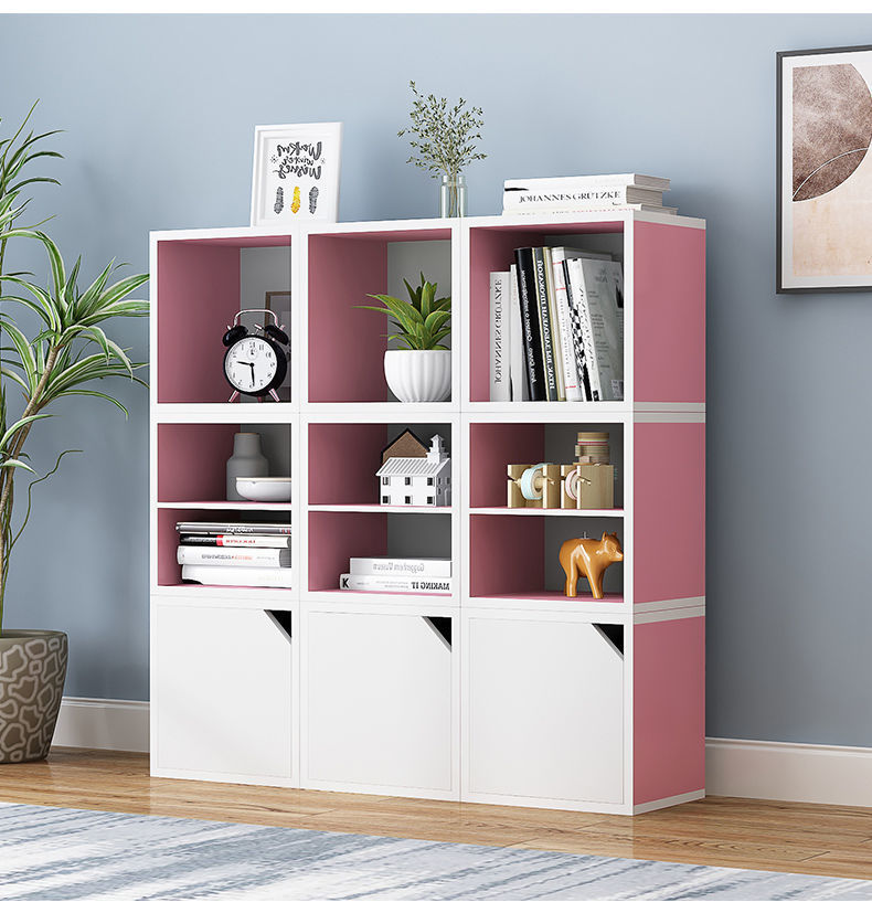 小方柜自由组合格子柜落地书柜学生收纳柜家用置物柜小柜子窄缝柜