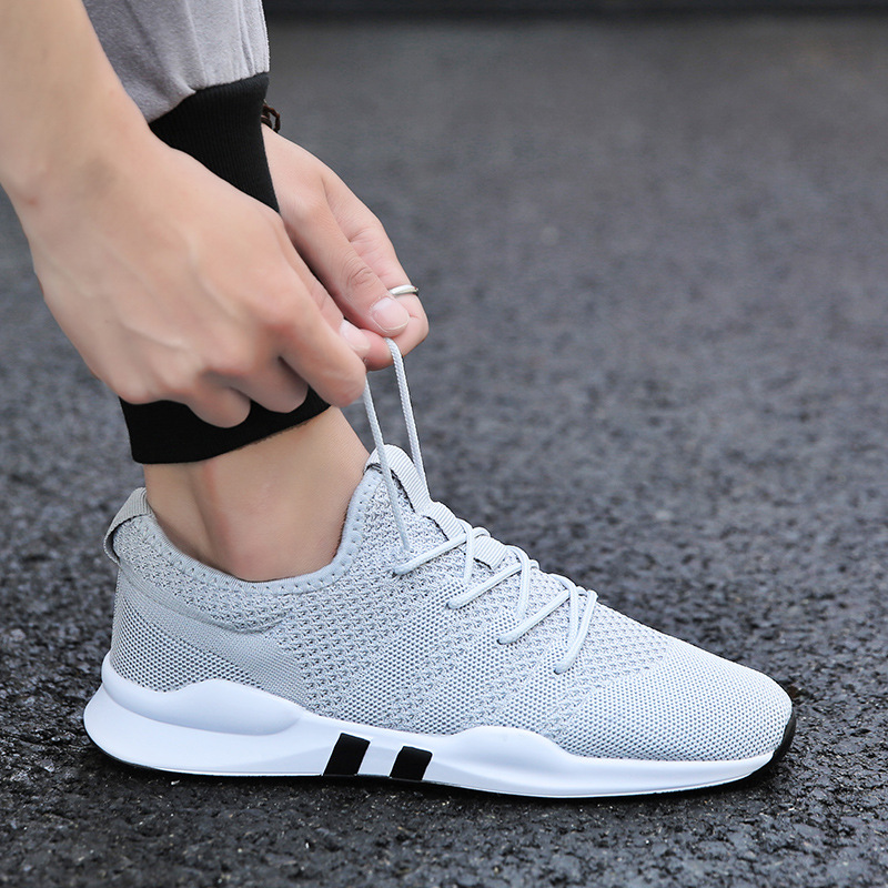 Autumn Men's Shoes New 2022 Korean Fashion Running Shoes Lightweight Breathable Casual Men's Shoes Fly-Knit Sneakers Foreign Trade