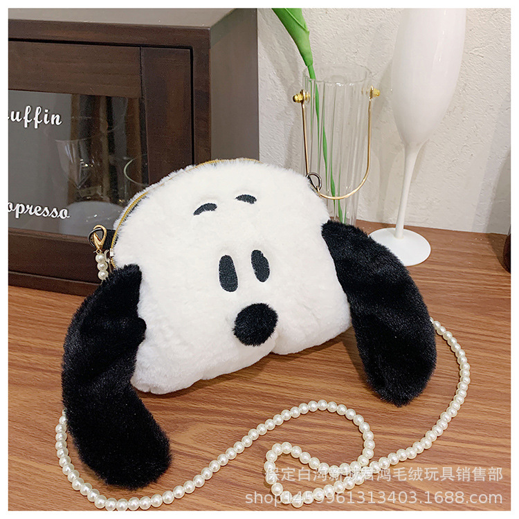 Cute Snoopy Dog Plush Bag Cinnamoroll Babycinnamoroll Shoulder Bag Creative Cartoon Tote Claw Machine Doll Manufacturer