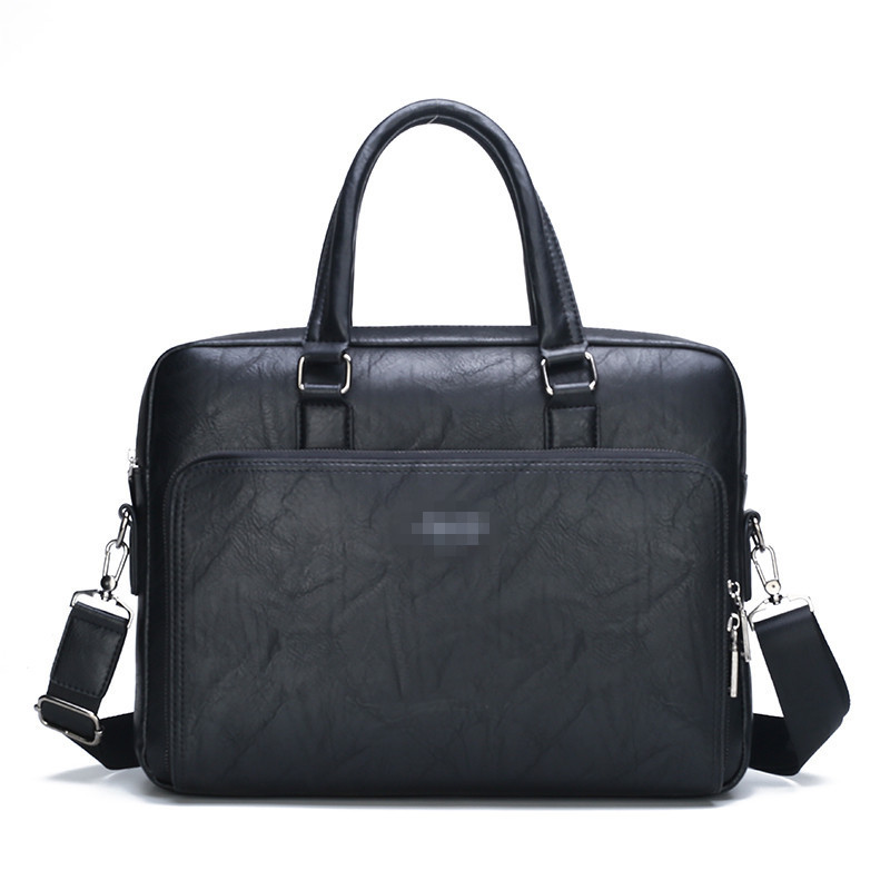 Cross-Border Foreign Trade Men's Bag 2022 New Briefcase Business Pu Notebook Computer Shoulder Handbag One Piece Dropshipping