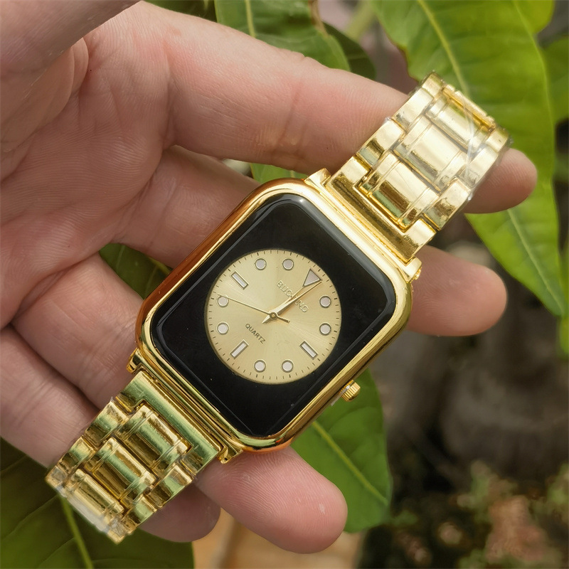 rosra 外资新款石英男士钢带表 石英腕表 方形男生手表 钢带礼品