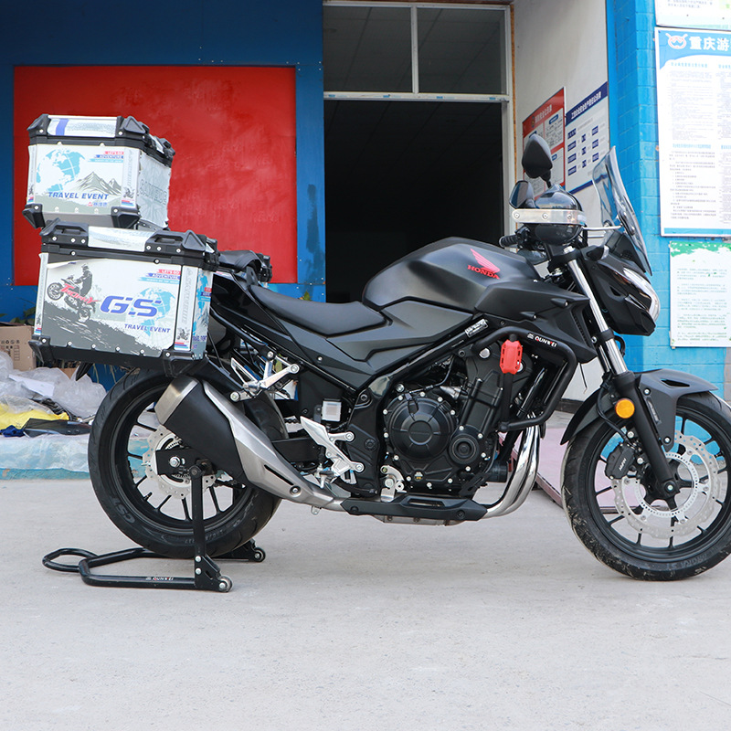 适用于本田cb400f边箱尾箱后备箱铝合金三箱支架快拆防水改装配件