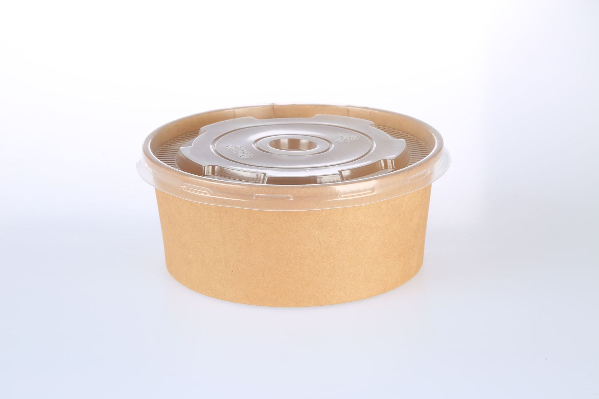 一次性牛皮纸碗打包盒粥碗粥桶外卖餐盒圆形沙拉带盖纸碗汤桶汤碗