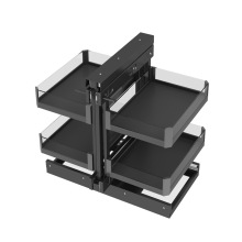 橱柜转角拉篮厨房锅架拉篮厨柜置物架全拉出橱柜拐角小怪物小柜体
