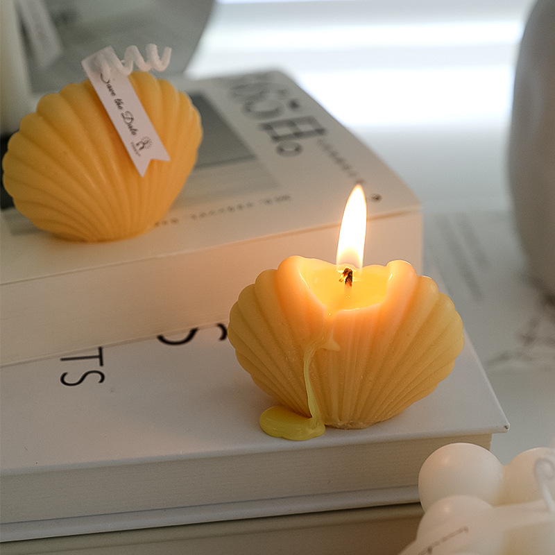 Small Shell Aromatherapy Candle Wholesale DIY Handmade Wedding Aromatherapy Hand Gift Ins Photo Props Birthday Candle