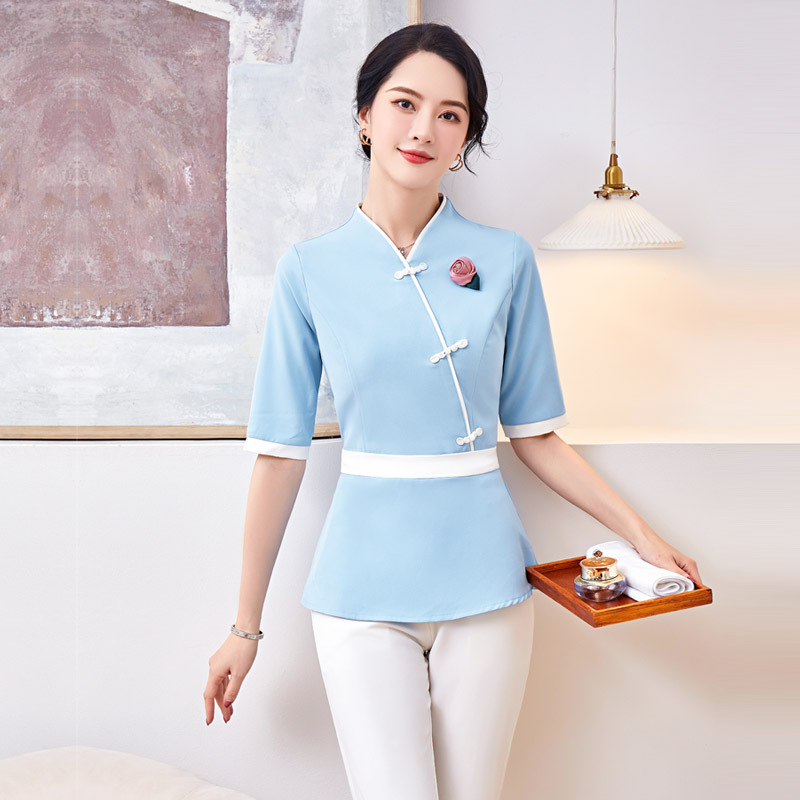 浴足疗技师工作服裤子女春秋职业套装理疗养生馆采耳师沐足工装