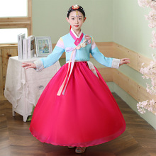新款女童韩服2021民族服朝鲜族服装学生表演韩服节日六一演出礼服