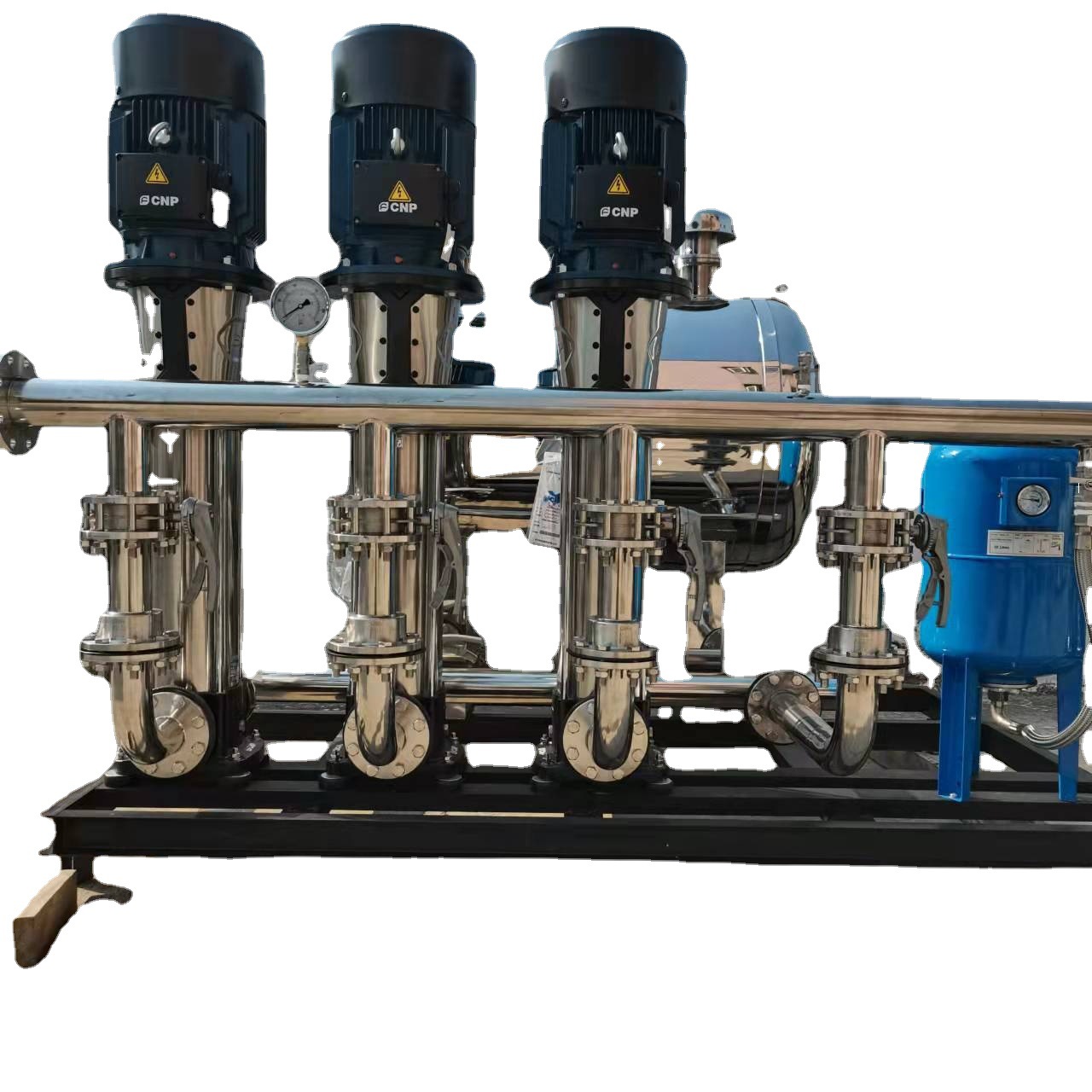 惠沃德不锈钢22kw自来水变频泵组 一控二无负压远程控制控制柜