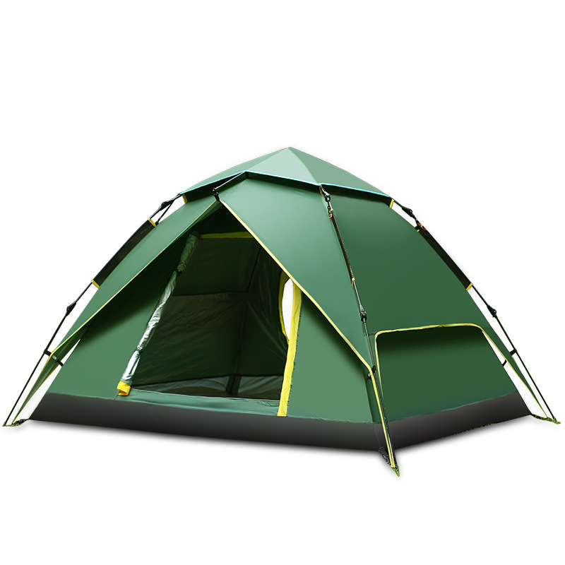 Tent Outdoor 3-4 People Automatic Double 2 Single Household Rainproof Camping Outdoor Thickened Rainproof Camping Tents