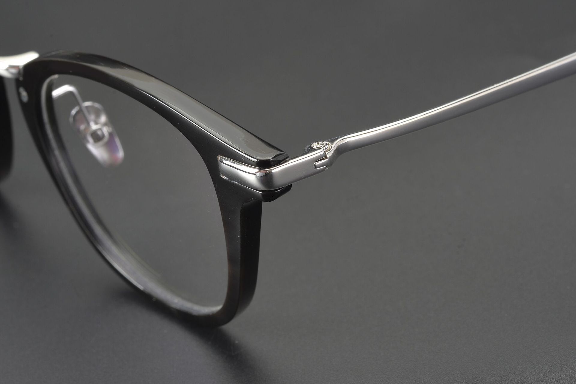 牛角 925纯银眼镜 纯银眼镜框 牛角眼镜架银男女眼镜复古手工眼镜