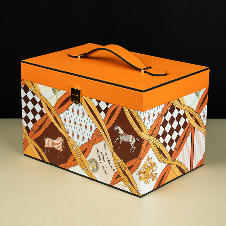 复古精美皮革礼品盒 生日礼物包装礼盒 创意翻盖结婚回礼喜糖盒-阿里