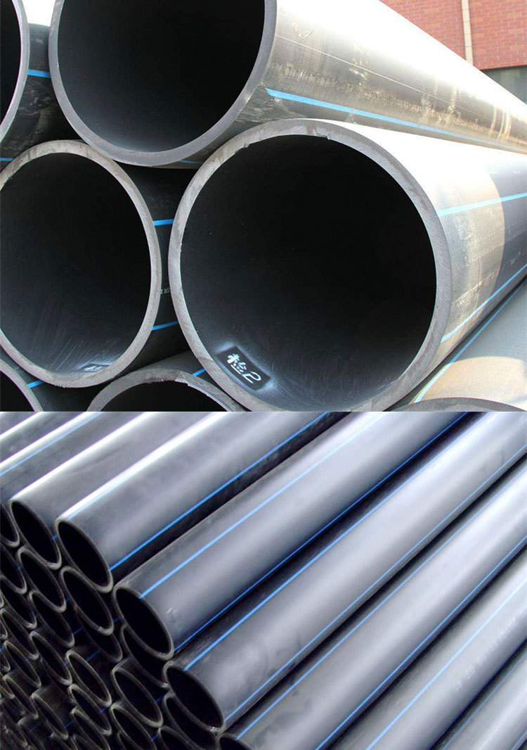 pe给水管厂家供应自来水管大口径排水管拖拉管实壁管下水管道dn75