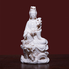 夫己陶瓷滴水观音菩萨佛像客厅家用神像供奉佛摆件观世音菩萨像