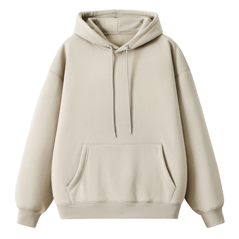 廓形帽衫落肩宽松卫衣套头基础款男女潮原创街头百搭高街美版纯色