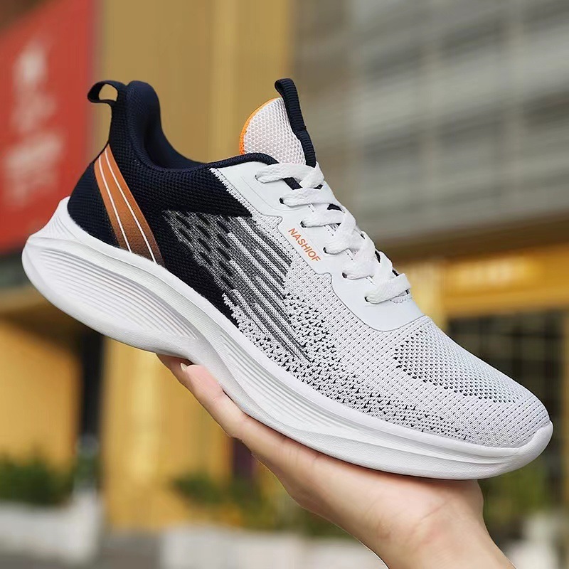Foreign Trade Men's Shoes Trendy Running Shoes 2023 New Men's Sneaker Lightweight Comfortable Mesh Surface Shoes Trendy Cross-Border Shoes Men