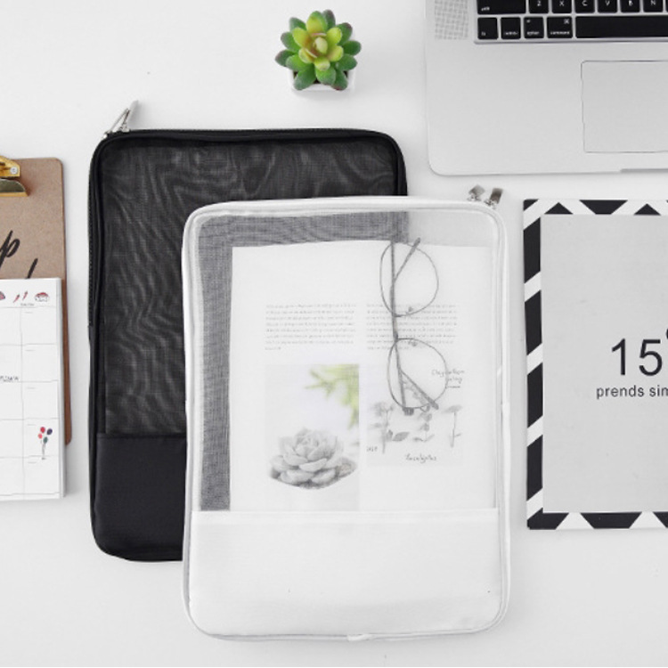 网格资料包透明文件袋尼龙a4资料包多功能收纳袋厂家批发办公包