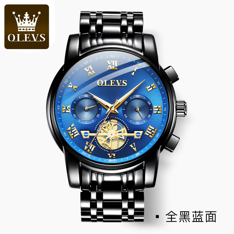 One Piece Dropshipping Olevs Brand Watch Wholesale Factory Luminous Hollow Waterproof Quartz Watch Men's Watch Men's Watch