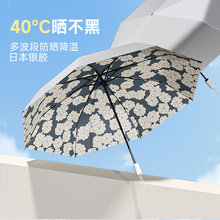 WT2U钛银自动防晒太阳伞晴雨两用轻巧便携防紫外线UPF50+大遮