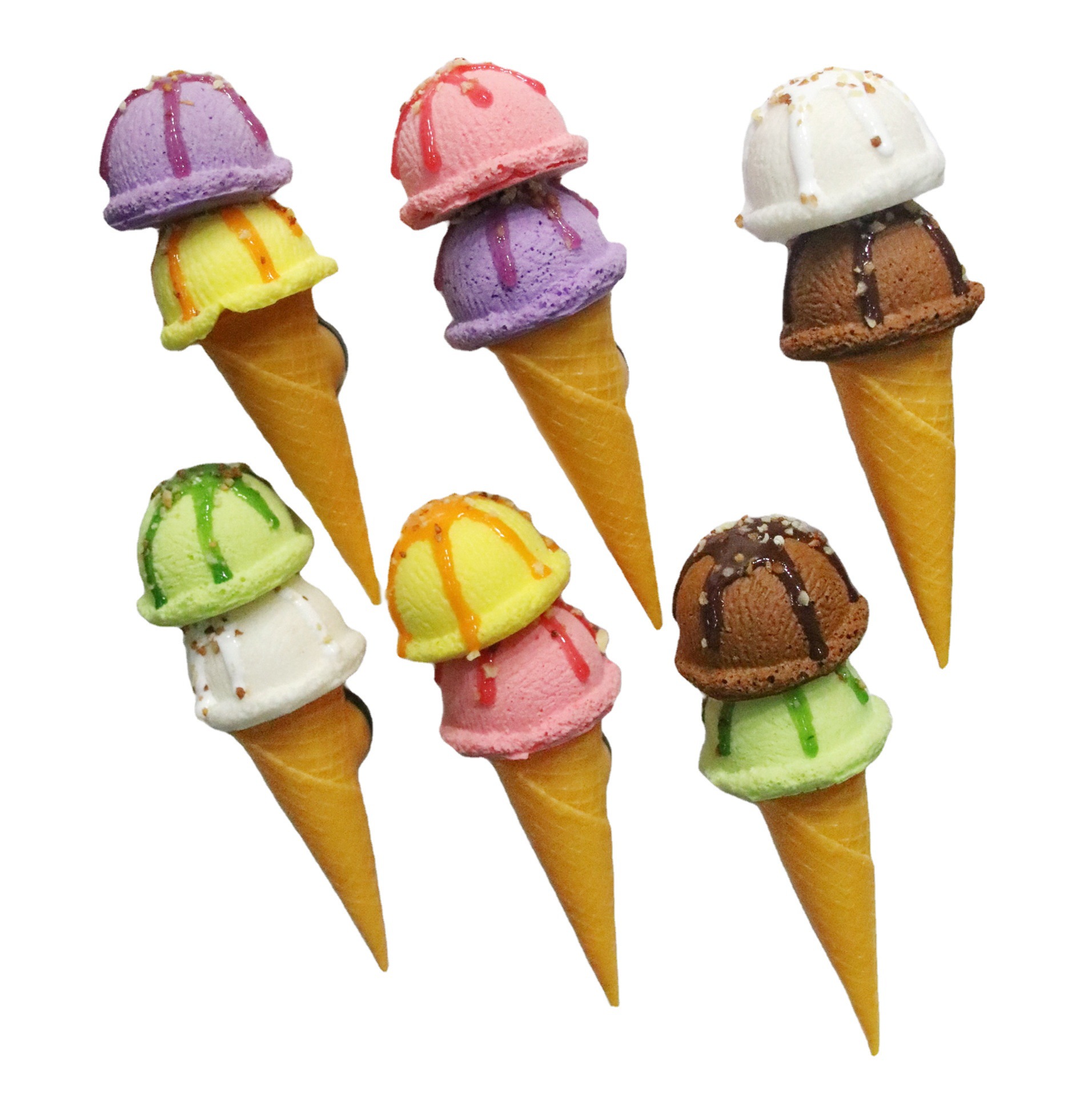 双球大号奶油冰淇淋模型冰箱贴ice-ts创意家居摆饰摄影布景幼教玩-阿