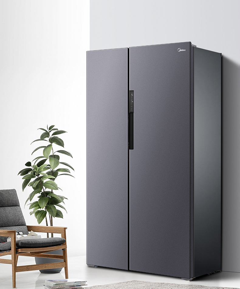 美的对开门冰箱bcd-606wkpzm(e)大容量家用无霜变频智能家电冰箱