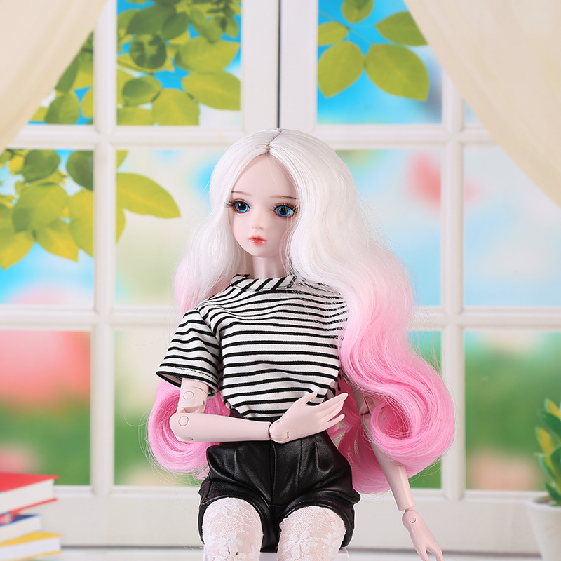 时尚芭比娃娃玩偶假发定制 bjd娃娃假发 多种款式假发头套批发