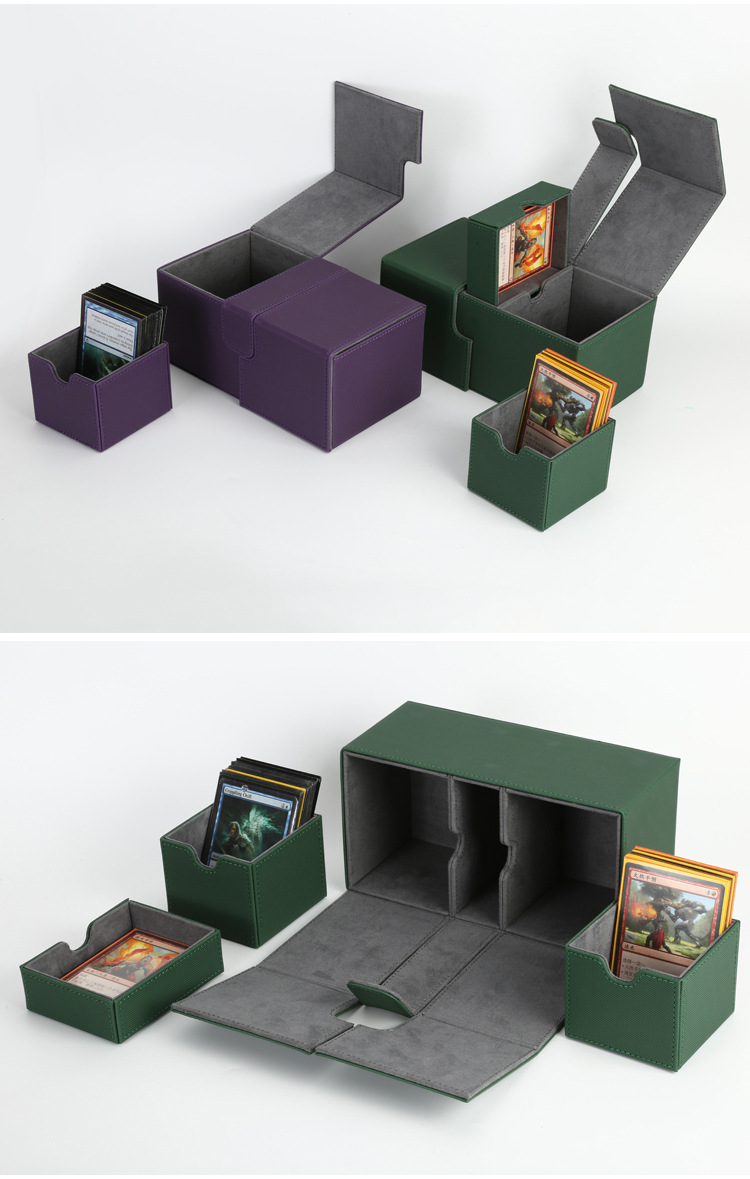 游戏卡套磁性甲板盒收纳箱/大容量动漫卡牌收集盒包装盒deck case