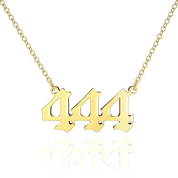欧美亚马逊爆款 天使数字项链111-999镀金项链吊坠厂家直销