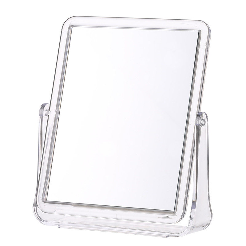 Wholesale Mirror Transparent High Clearness Mirror Desktop Desktop Rotating Vanity Mirror Bedroom Dorm Acrylic Makeup Mirror