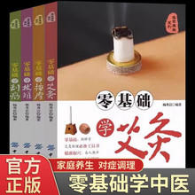 4册 零基础学按摩+艾灸+拔罐+刮痧 中法 养生书籍 方法 人体经络