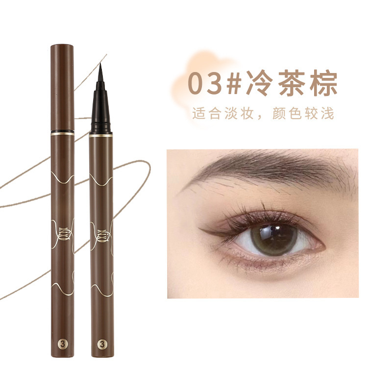 Xixi Slim Description Eyeliner Extremely Fine Long Lasting Waterproof Not Smudge Beginner Eye Shadow Pen Liquid Eyeliner Brown