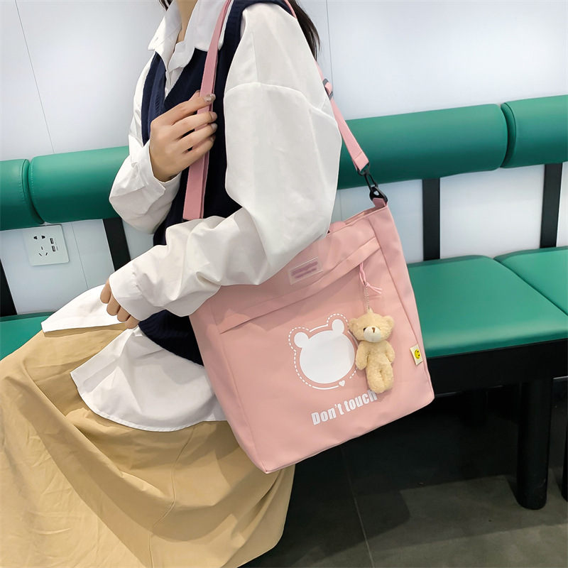 Korean Ins Canvas Bag Artistic Partysu Crossbody Bag Female in Stock Wholesale Ulzzang Shoulder Student Shoulder Bag