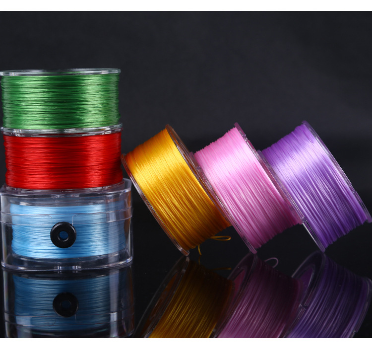 Crystal Filament Flat Spandex Elastic Thread Filament Elastic String Diy String Beads Rubber Band Thread Bracelet String Hair Extension Wire