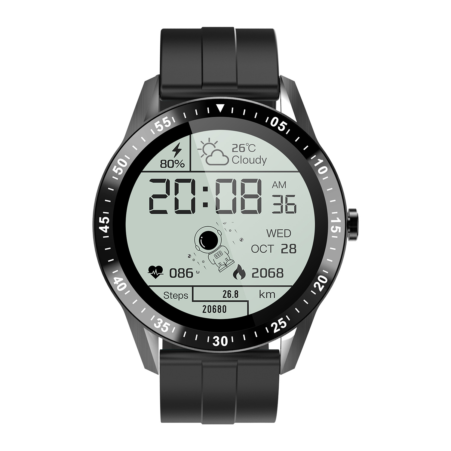 太空人表盘s11防水运动心率血压监测超长待机智能手环外贸亚马逊