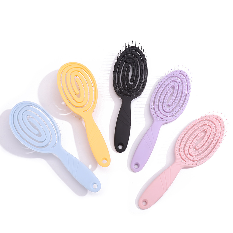 Factory Supply Mosquito-Repellent Incense Comb for Women Only High Cranium Hair Root Fluffy Massage Comb Hollow Large Curved Hair Styling Comb