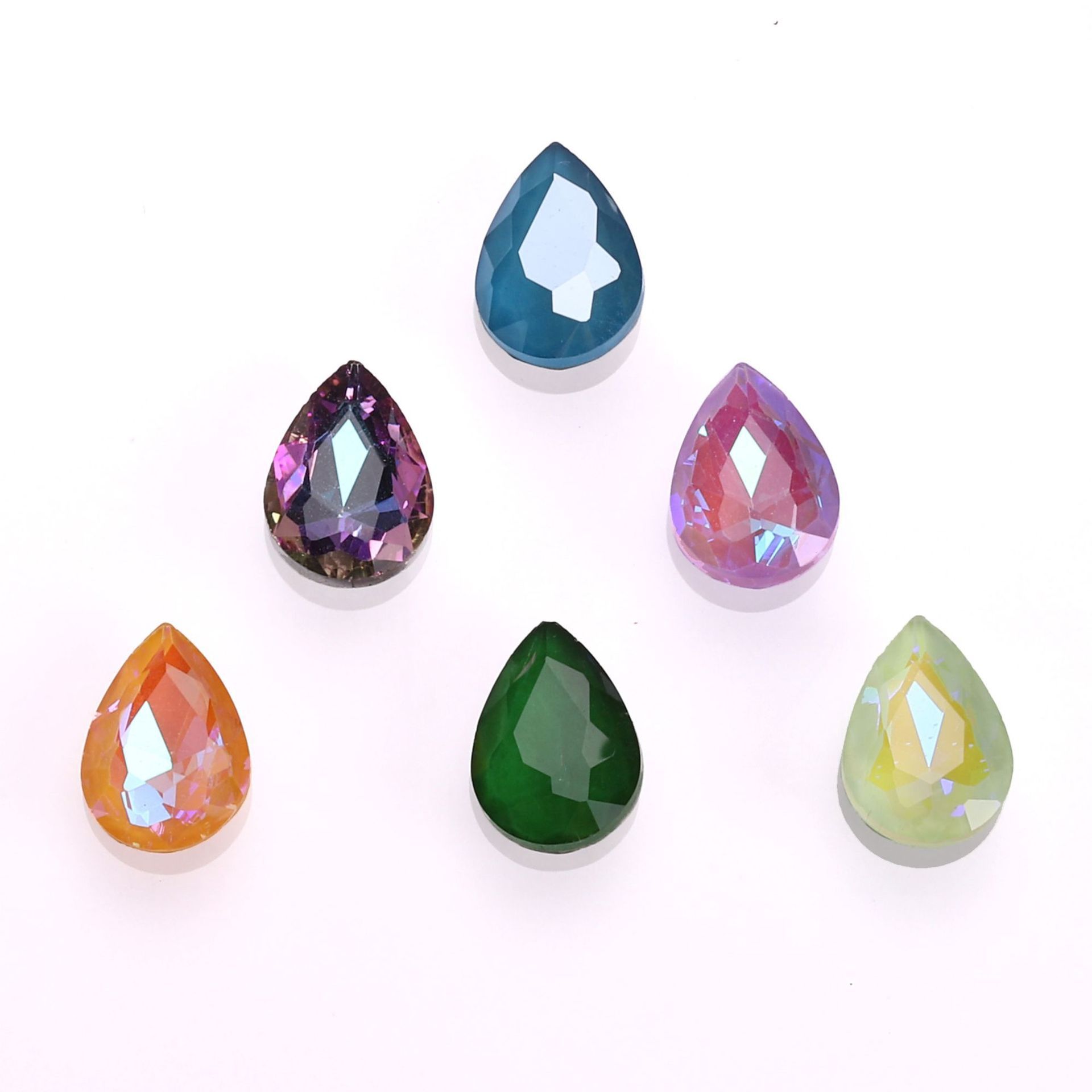 Foreign Trade 10x14 Drop-Shaped Mocha Plated Bottom Diamond K9 Bright Crystal Gem Diy Diamond Nail Beauty Rhinestone Ornaments Accessories