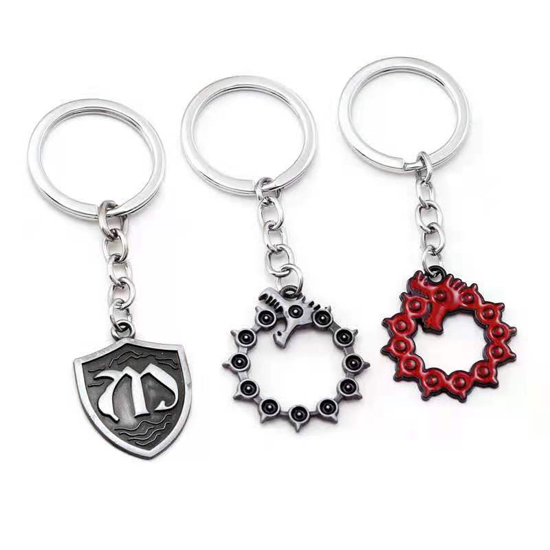 动漫七大罪项链 骑士团团长梅利奥达斯纹身咬尾龙钥匙扣挂件