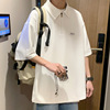 polo Short sleeved summer ins Chaopai Easy clothes Large Versatile T-shirt Trend Sense of design A small minority jacket